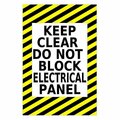 Pristine Products Keep Clear Do Not Block Electrical Panel Floor Sign. x 3. STKCEP2436